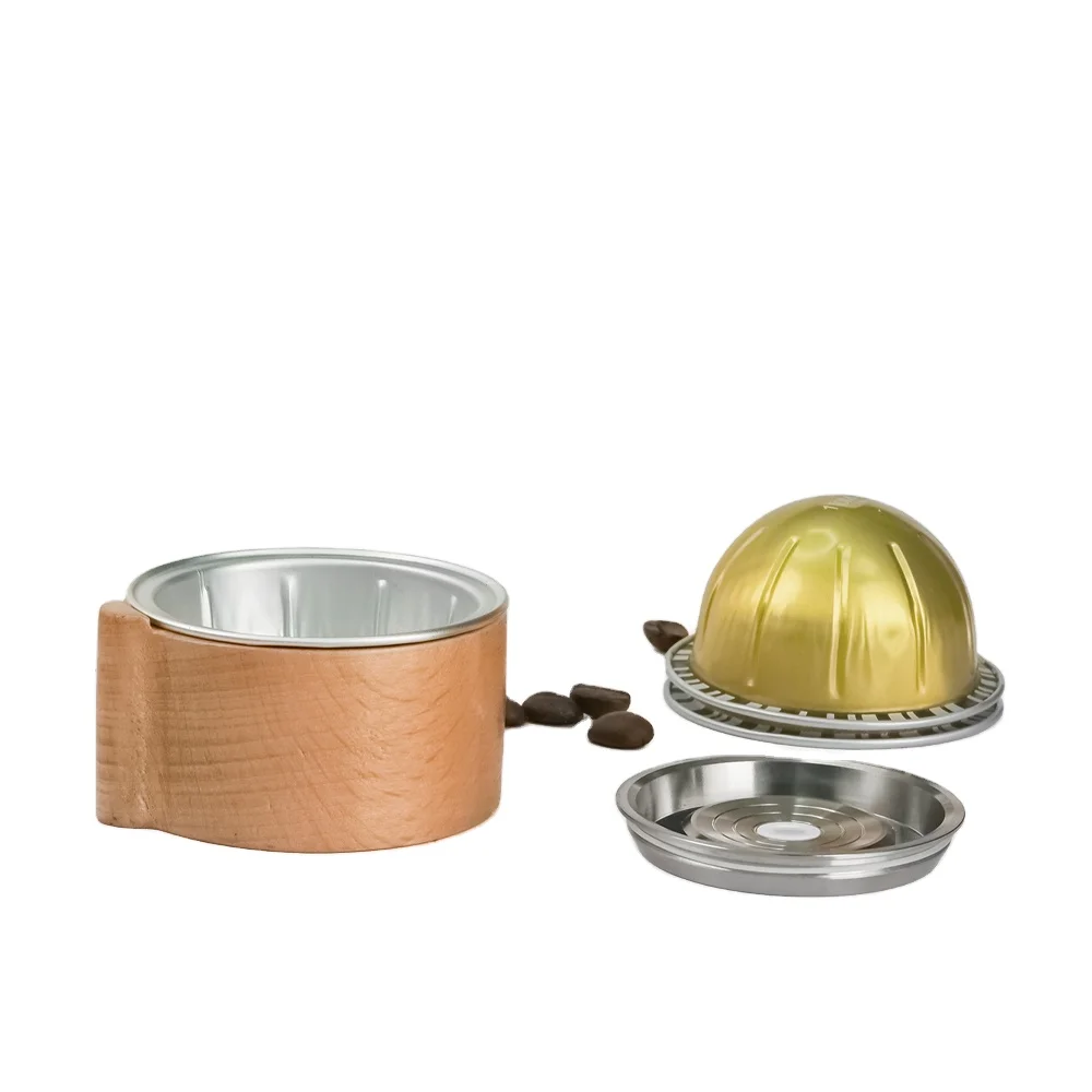 1SET Dropshipping Stainless Steel Coffee Pod Cover 3 PCS  80 150 230ml Empty Pods Compatible With Vertuoline Coffee Maker