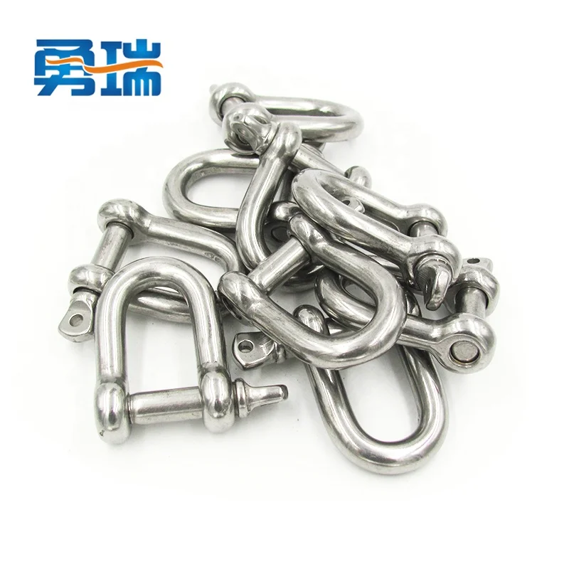 304 stainless steel shackles D-shaped M4-M38  DEE SHACKLES
