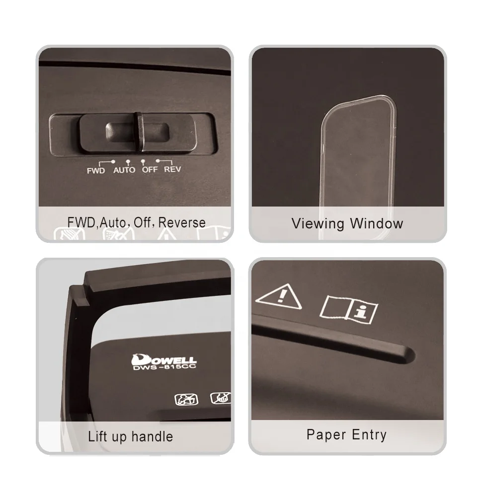 5 Sheets Cross Cut 4x35mm Paper Shredder Machine Continous Shredding 5mins Office Paper Shredder