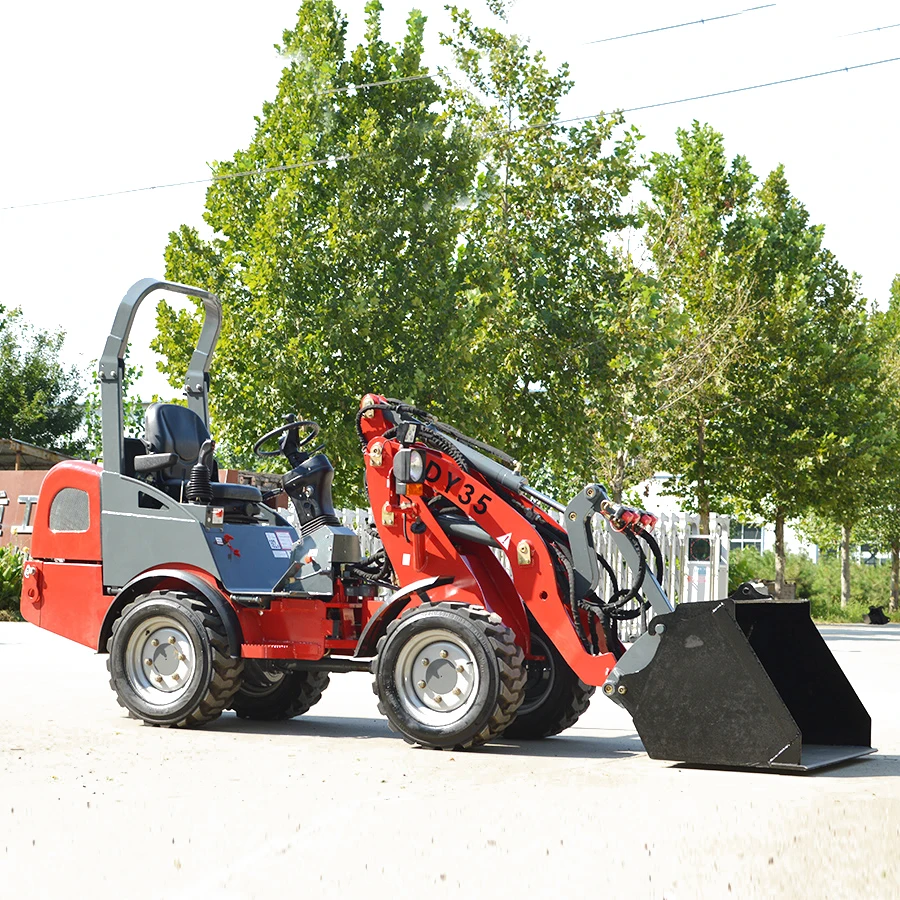 4 In 1 Bucket Shovel Loader DY35 Mini Wheel Loader With Weidemann Quick Hitch