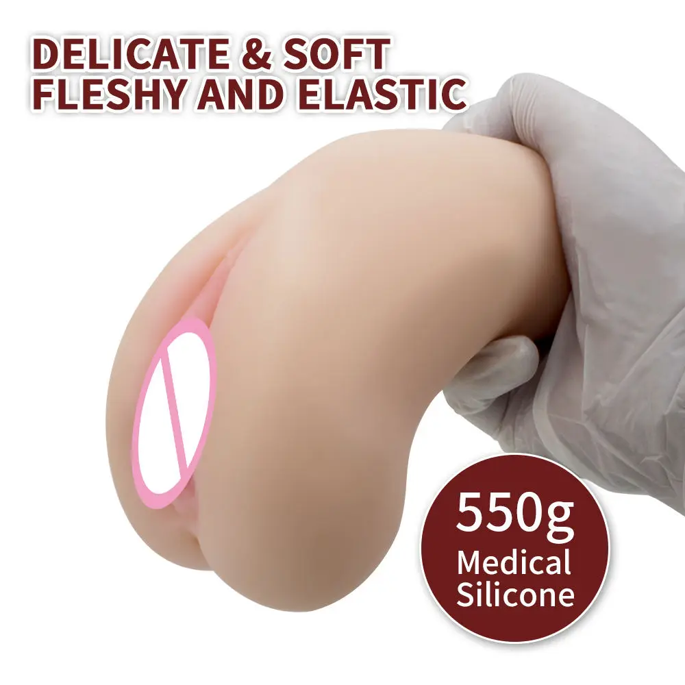New Hot Selling Pussy Masturbation Cup Double Channel Mini Silicone Vegina Sex Toy for Men Male Masturbation Toys