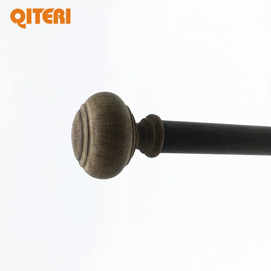 Single Rods Sets With Clips Finials Drapery Finals Window Holder Poles Curtain Rod Factory