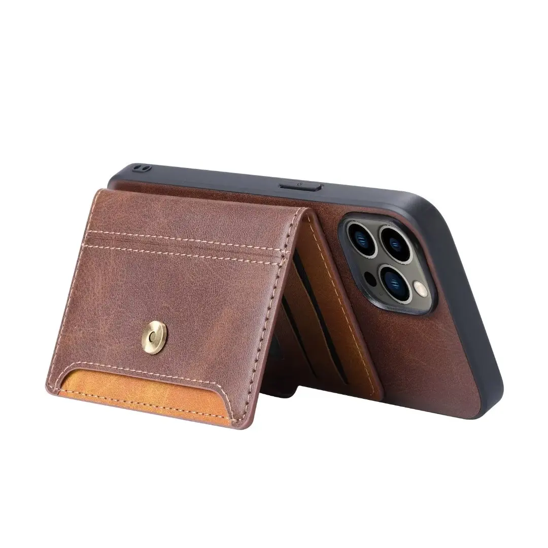 For iPhone 14 Card Slot Leather Cases for iPhone 14 Pro Max Leather Clip Cases