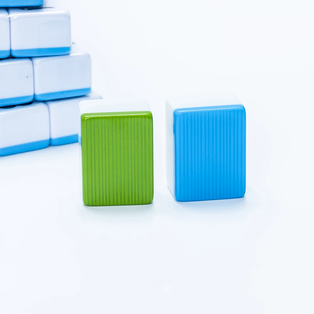 Factory supply custom tiles 36 size 144pcs high quality Green machine to play mahjong