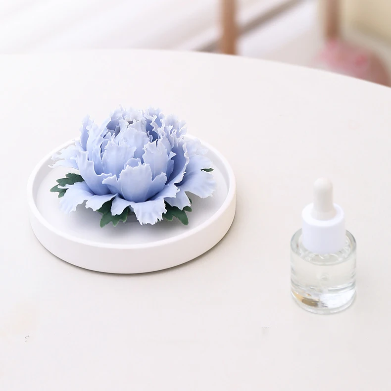 Wholesale Home Toilet Air Freshener Ceramic Flower No Fire Unique Bottle Diffuser&Refill Liquid Rose Perfume Best Diffuser Gift