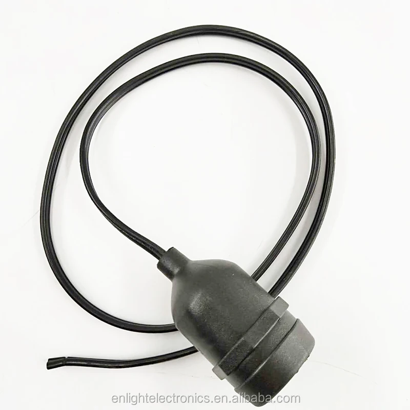 
2mtr long PVC Cable outdoor IP65 waterproof E27 E26 Screw light string Lamp holder fitting socket 