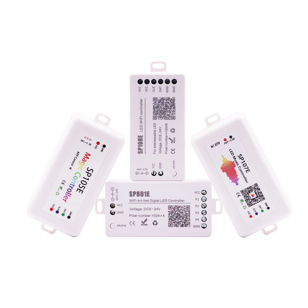 WS2812B WS2811 RGBIC 4*1024Pixels WIFI Led Controller SP801E Smart