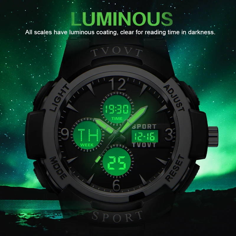 G Style Outdoor Alarm Clock Led Sports Digital Wristwatch Waterproof Dual Time Watch for Man Jam Tangan 8805