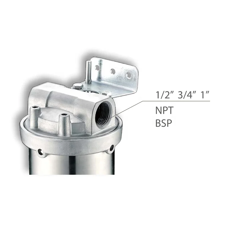 HONG HUI HRS-10B 10 Inch Stainless Steel 304 Filter Housing For Household Water Filter Housing