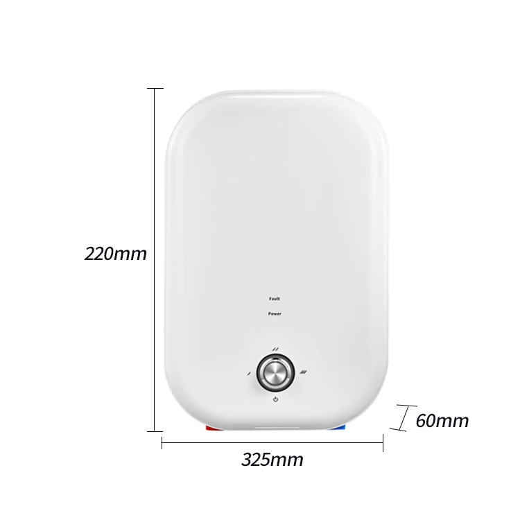 High Temperature Mini Bath Hot Water Heater Tankless Toilet Water Heater Plastic Electric 1 Piece Wall Mounted IPX4 D55 White