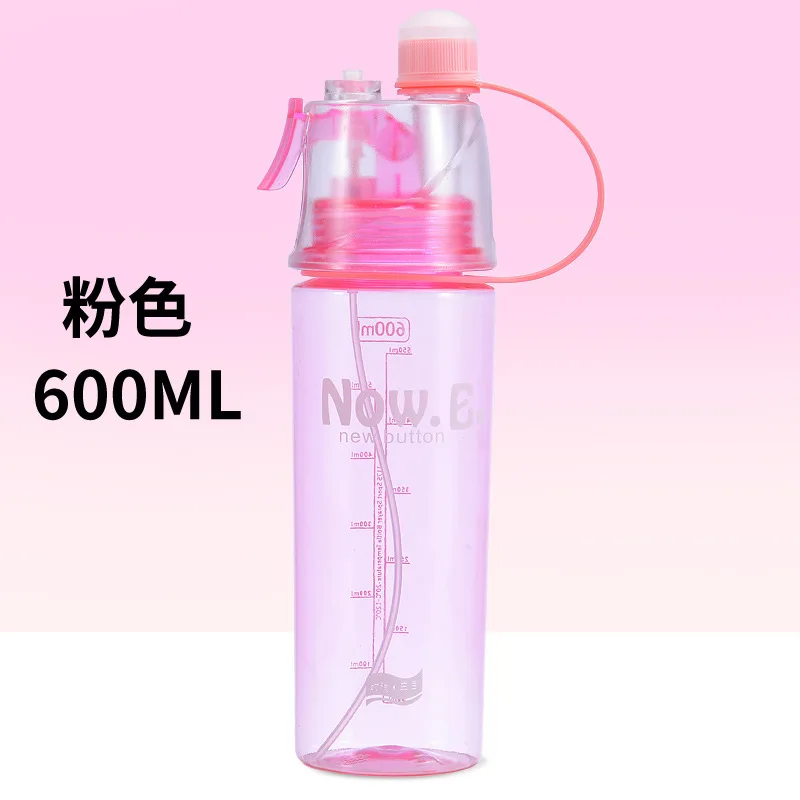 Seaygift  Leak Proof keep cold Self Cooling Sip and Mist Spray Plastic Sport Drinking Water Bottle mist spray bottle