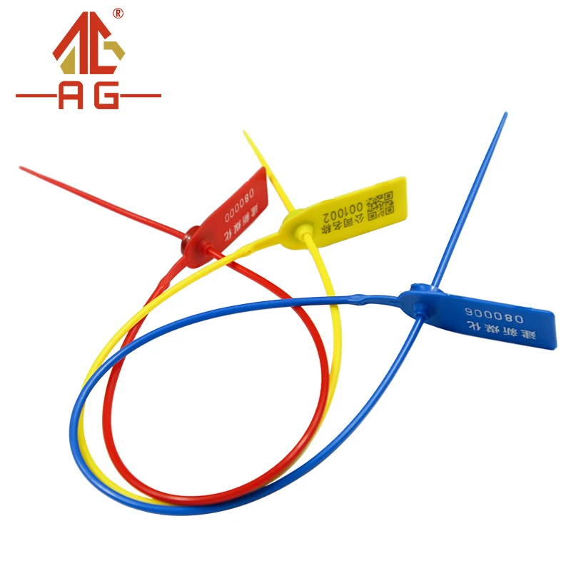 Plastic Seal AG-0014 Custom Logo Tamper Proof Pull Tight Plastic Seals