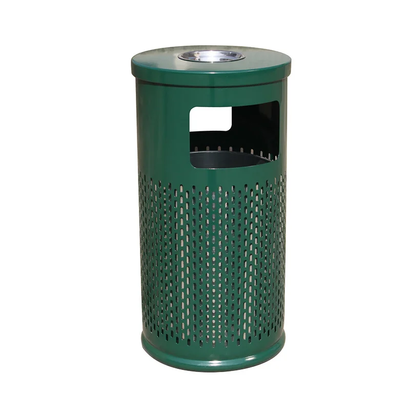 outdoor metal garbage container ashtray trash can outside garden street paint recycle waste bin patio commercial steel dustbin