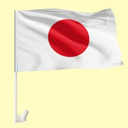 Factory Direct Sale Japanese car window flag 12x18inches 100%polyester double-side custom Japanese car window flag