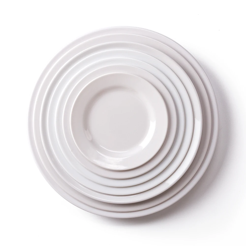 Wholesale White Dishes & Plates Customized Melamine Plates For Restaurant