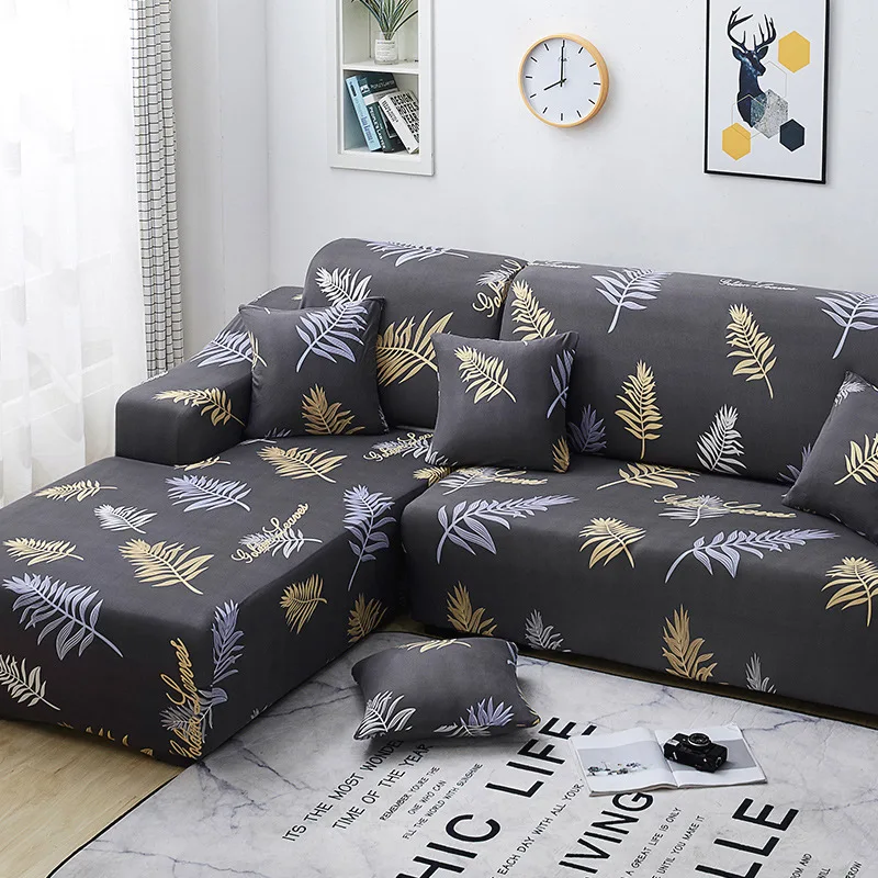 Household 3 seater corner l shape cheap fabric elastic stretch all-inclusive sofa covers couch covers set