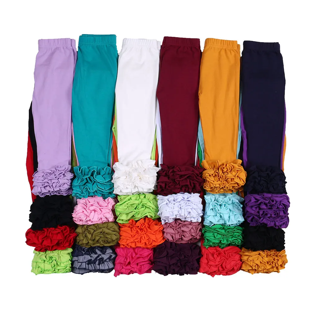 apparel stock lot kids baby icing leggings girls trousers boutique cheap cute clothes toddler ruffle pants