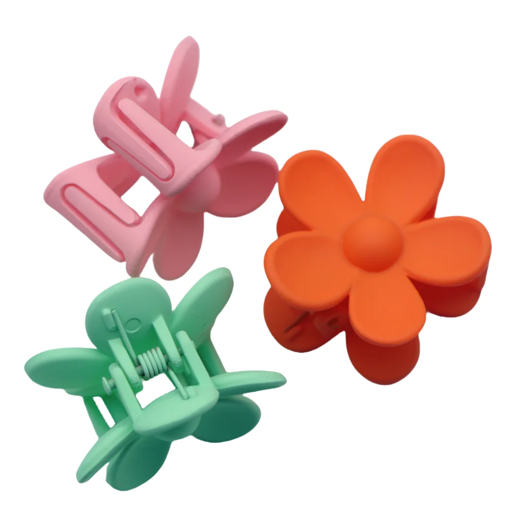 Популярные мини пластиковые смолы цветок Волосы Когти стильный модный аксессуар