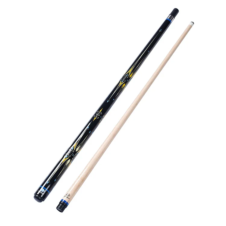 China made good quality wholesale maple wood american style tiger pool cue stick with 12.5mm tip size and joint protector