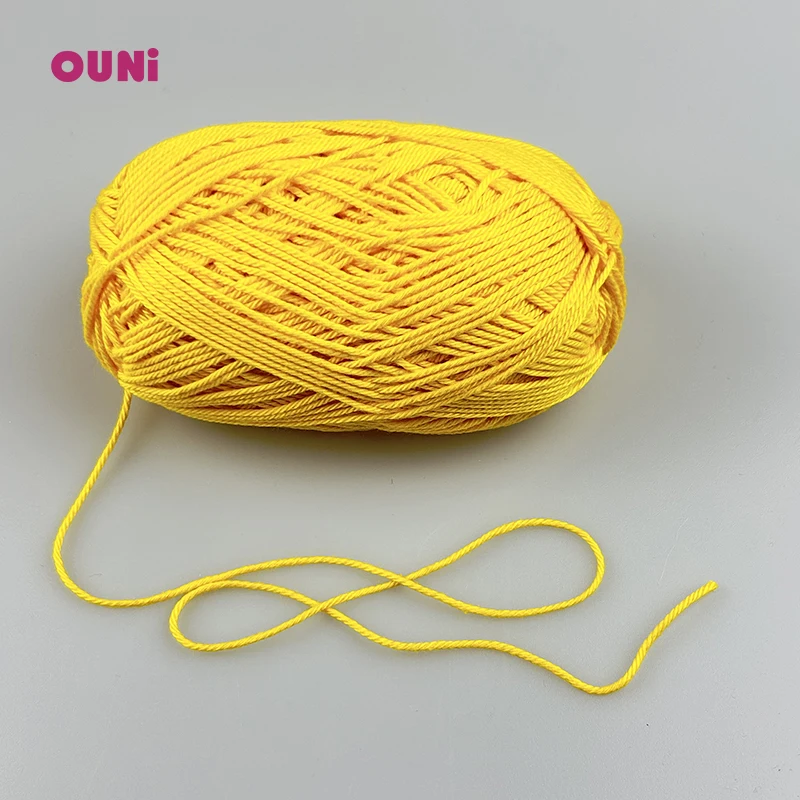 Wholesale  retail market super trending 2024 new  type of spring  knitting yarn 6 ply  mercerized 100% high level worsted cotton