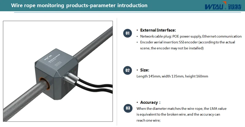 Industrial and offshore cargo lifting wire rope nondestructive testing equipment