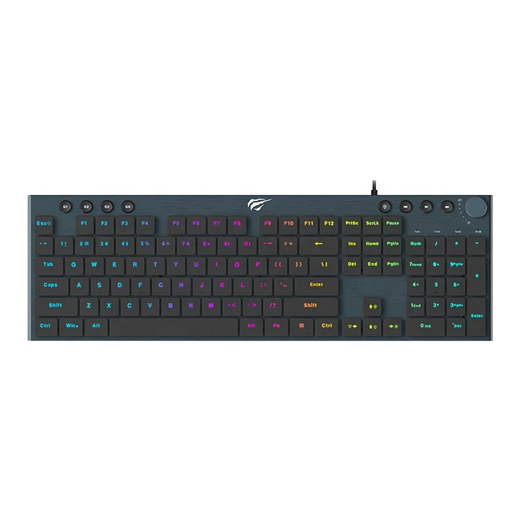 Kb873L Havit 113 Keys Rgb Usb Wired Mechanical Keyboard For Computer Laptop Office Led Gaming Keyboard Mechanical Manufacturer