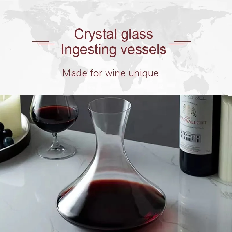 Best Quality Promotional Clear Customized Quantity Logo Shape Crystal Wine Glass Decanter with the Best Service and Low Price