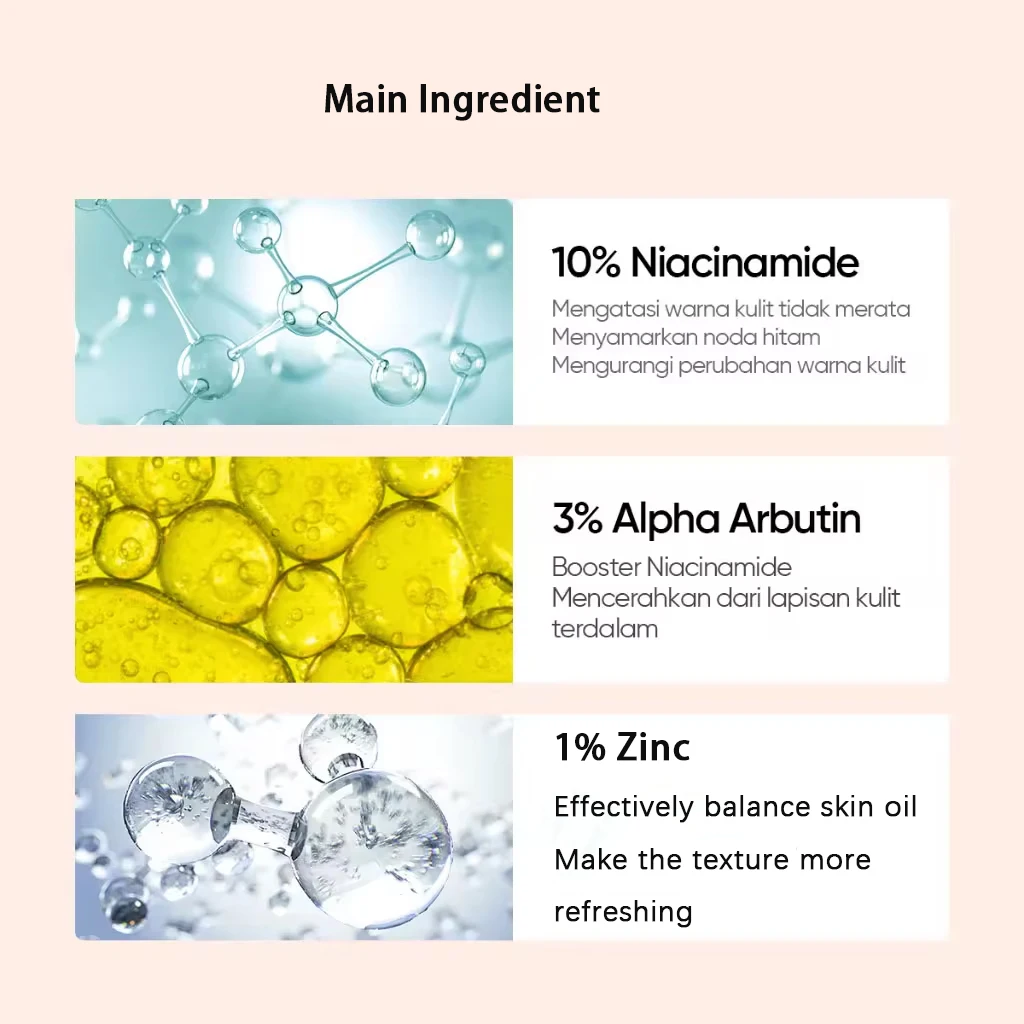 10% Niacinamide Facial Lightening Dark Spot Removal Skin Serum Moisturizing Oil Control Niacinamide Whitening Face Serum