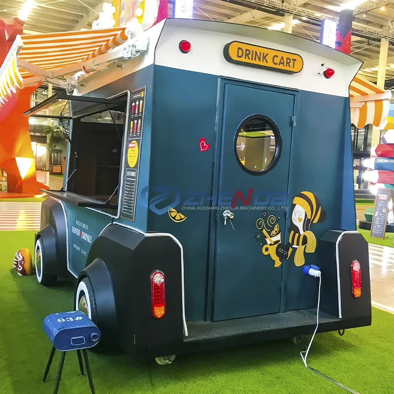 Custom Food Cart Concession Mobile Sweet Cake Food Cart Catering Truck Ice Cream Cart Food Candy Trailer
