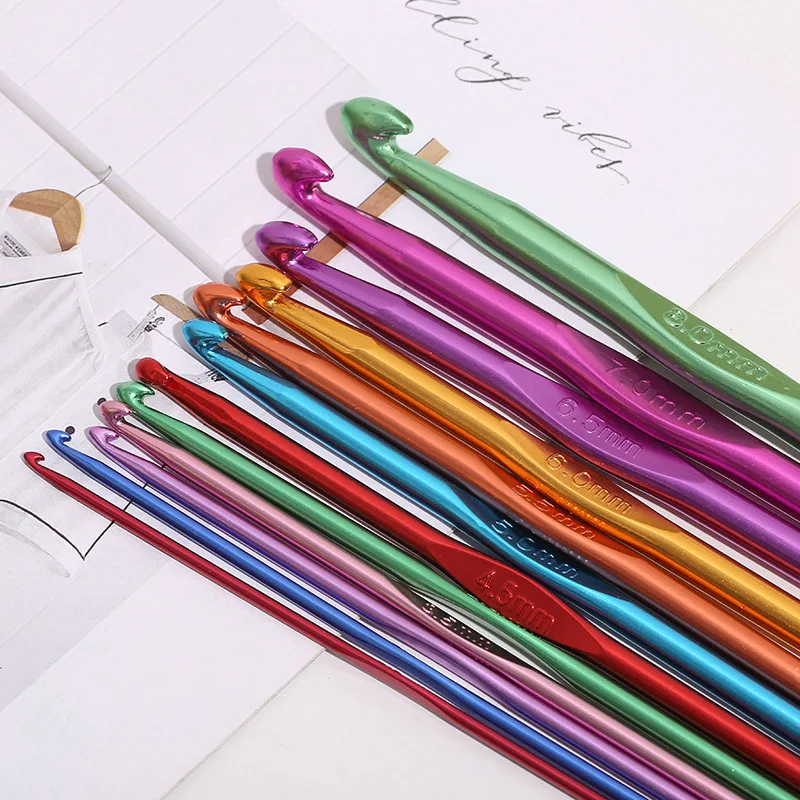 Yarn Craftsman Manufacturer Wholesale 2-10mm Aluminum Handle Crochet Hook Set Knitting Needles Hook For Crochet Yarn