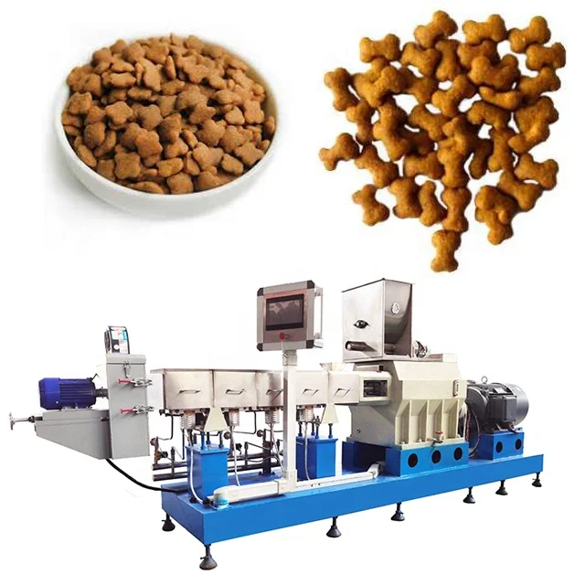 pet dry dog food processing extruder making machine full production line dog food making machine