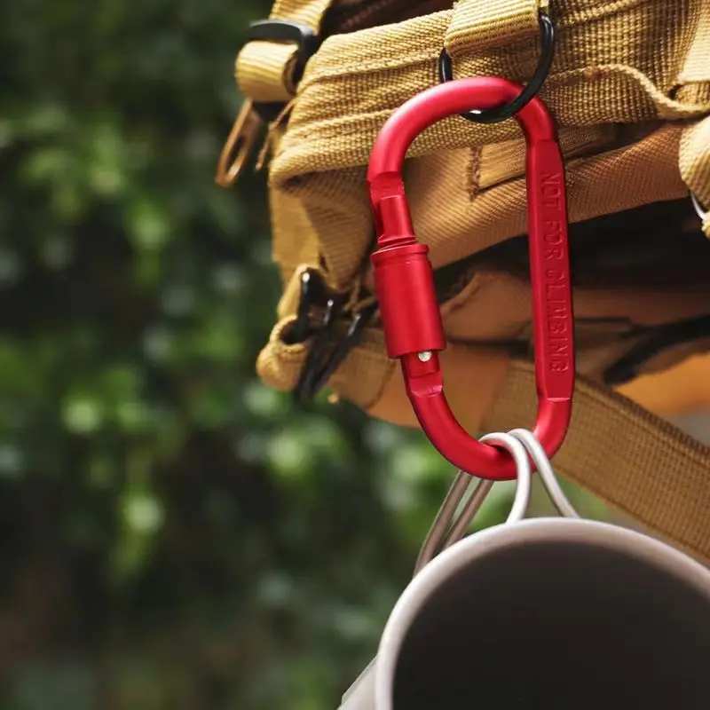 Aluminum Lock Carabiner Keychain Clip Hook Not for Climbing Plain