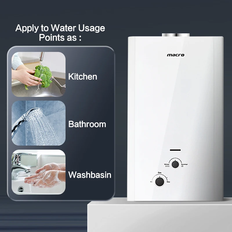 Winter Hot Seller custom gas water heater  low water pressure water parking heater
