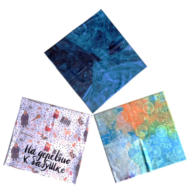 Wholesale Custom Logo Printed Multi Colors Headwear Scarf Polyester Cotton neck tube scarf bandana Turban polyester bandana