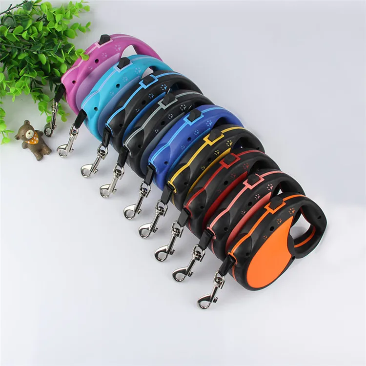 Strong nylon hands free retractable lead pet leash for dogs training walking