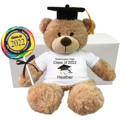 wholesale popular new design custom teddy bear plush toy plush toy teddy bear graduate gown