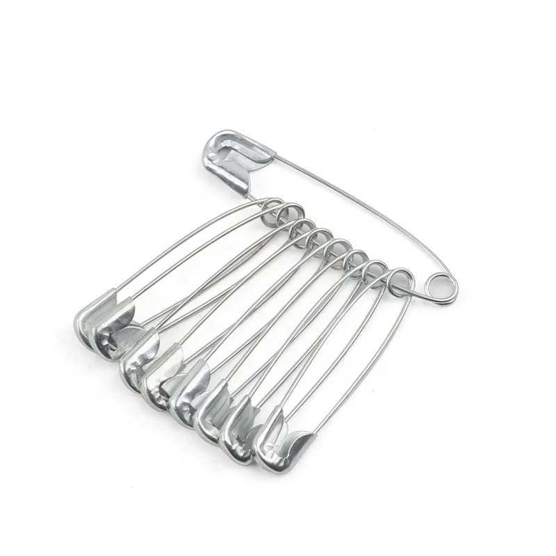 152PCS Silver Color In All Kinds Of Size Metal Assted Crimped Safety Pins With Boxes