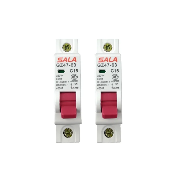 1 pole 13a 63 amp copper quality fire proof electronic mcb circuit breaker