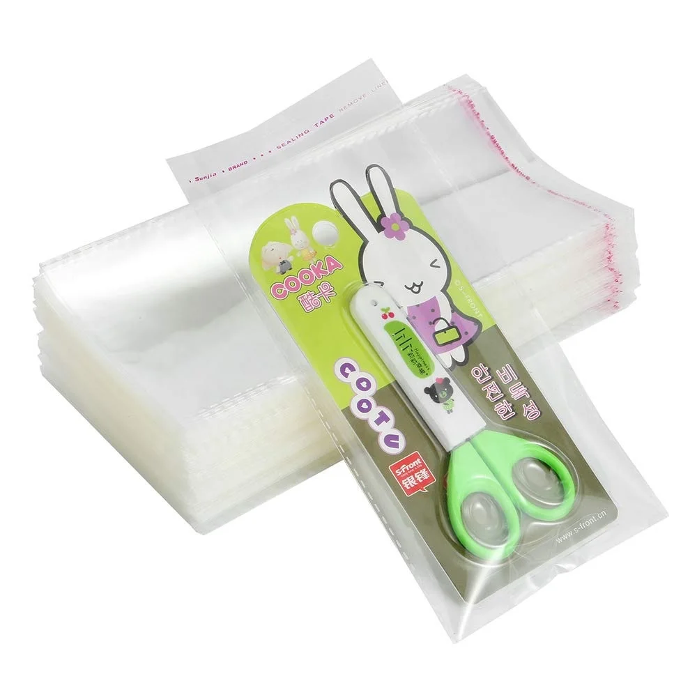 Clear Resealable Self Adhesive Bag Plastic Cellophane Bags Packing Clothing Bags