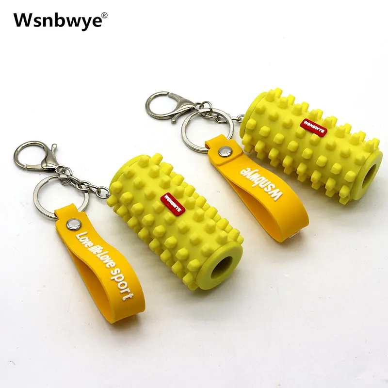 Wsnbwye soft foam roller Gift Anime Fan DIY business design keychain yogafoam roller carrying bag with hole keychain