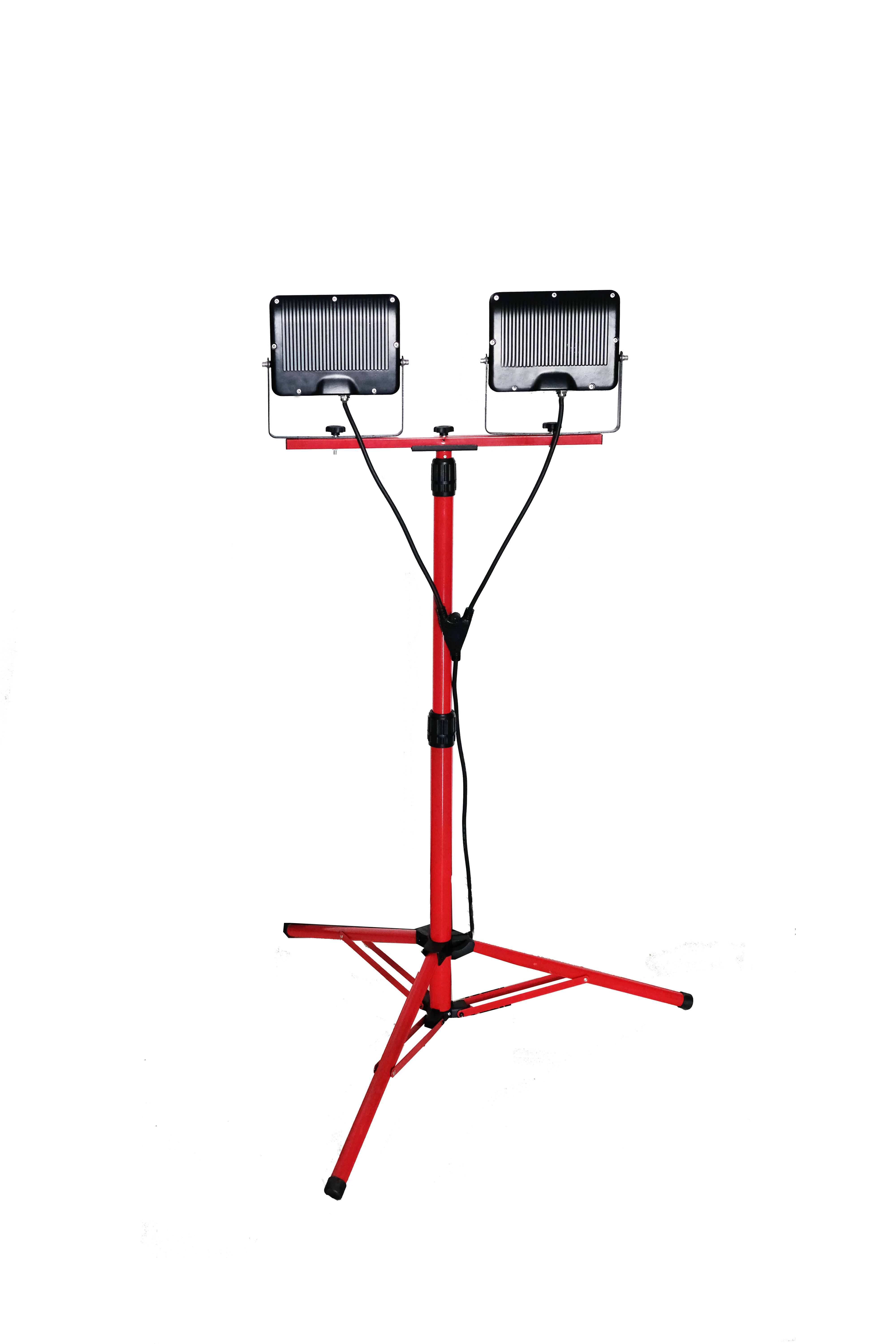 Multi-scene use portable outdoor waterproof ABE 40W LED work light with adjustable telescopic tripod swivel double head