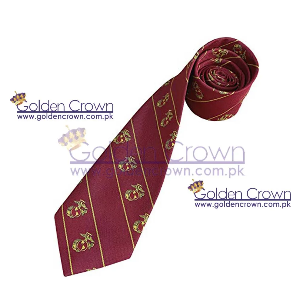 USMC US Marine Corps Red & Gold Neck Tie | Neckties Supplier