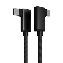 China wholesale usb3.1 gen2  type c cable 1m 2m 90 degree usb cable E-mark chip L side PD100W Usb data cable