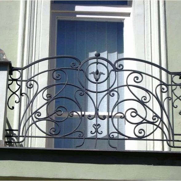 Urban style Wrought Iron Balcony Railing With Grille Design