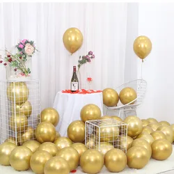 12 inches Latex Metallic Balloons Birthday Balloon Set Helium Shiny Balloons Party Compatible Birthday Party Decoration