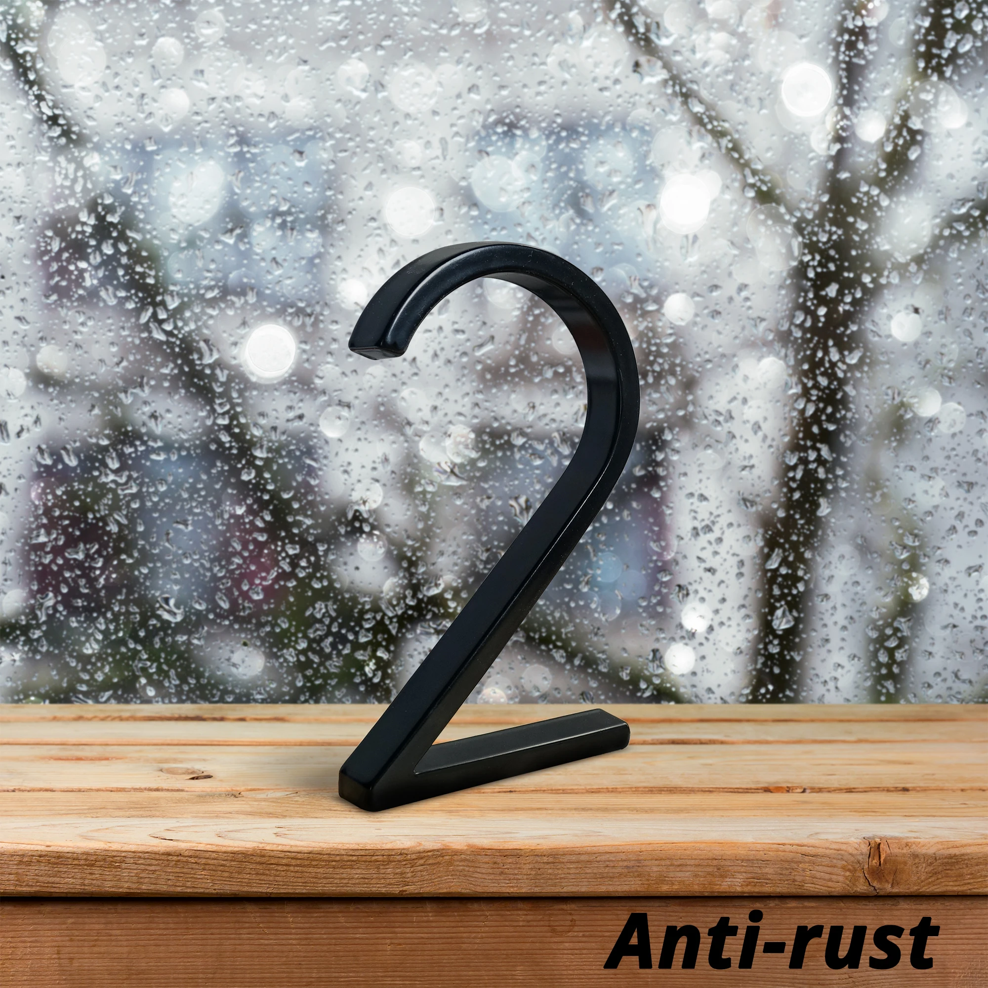 Modern Black Floating 5-inch (12cm) Zinc Alloy Metal Digital Huisnummer Alphabet Dash Slash Sign House Number Plate