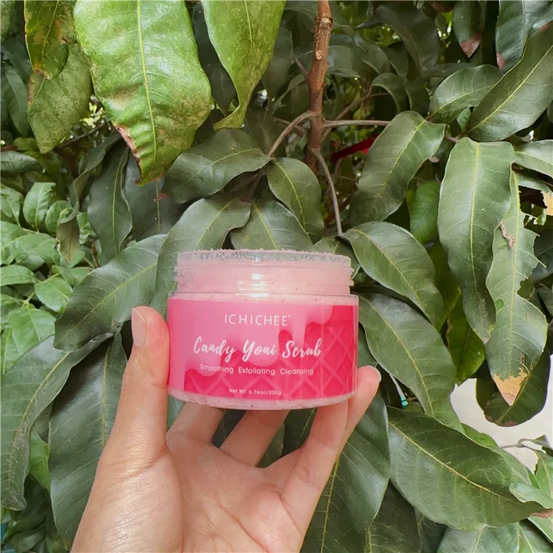 Custom Logo Private Label Natural Exfoliating Whitening Organic Candy Yoni Scrub