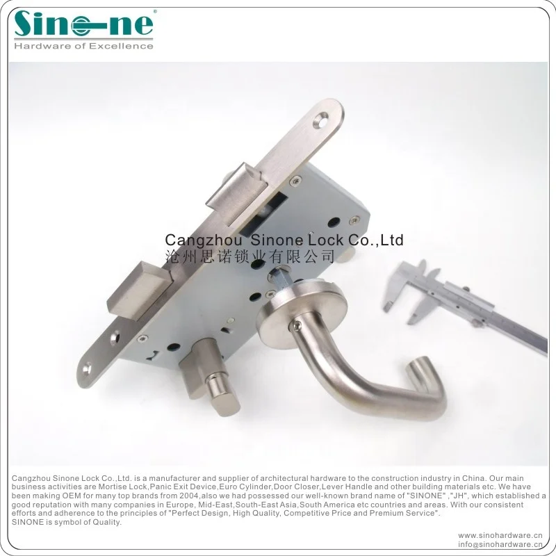 DIN18251 /EN12209 Euro Fire rated SS304 CE Mortise sash Lock Set with Lever Handle profile cylinder mortice lock case