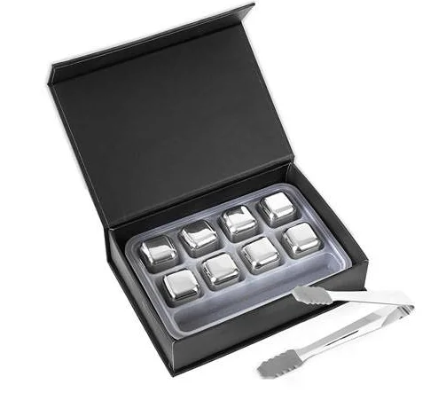 2021 Amazon, Лидер продаж, индивидуальный подарочный набор из нержавеющей стали для виски и льда