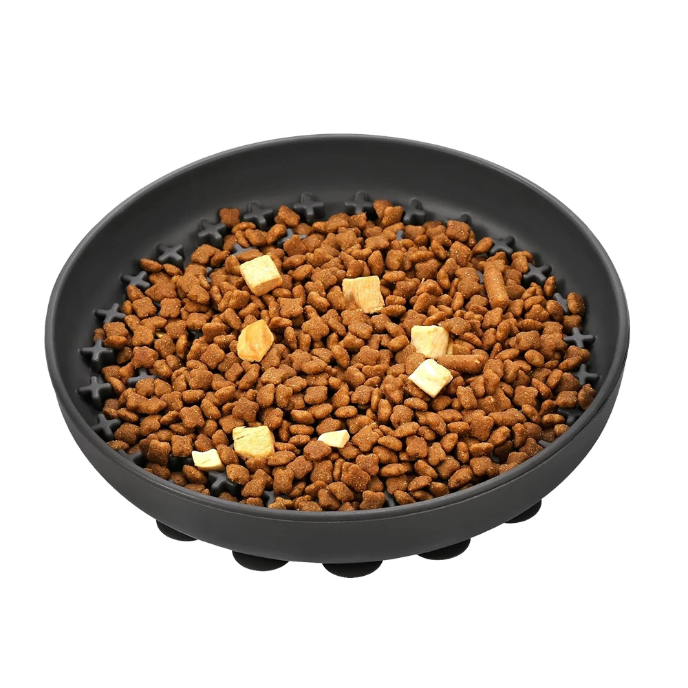 Customized Cross Knit Sweater Weave Pattern Slow Food Feeder Pad Round Licking Pet  Mat for Dogs & Cats L size